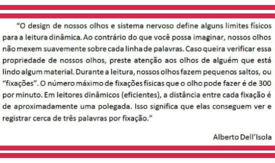 Aprender Leitura Dinâmica - Texto mentes brilhantes