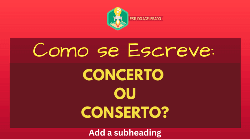 Conserto ou Concerto